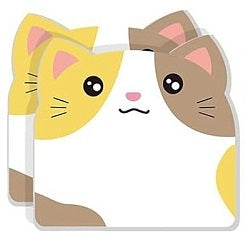 2.5-Inch Yellow and Brown Calico Sticky Notes K15