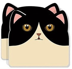 2.5-Inch Black and Brown Cat Sticky Notes M15