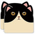 2.5-Inch Black and Brown Cat Sticky Notes M15