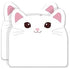 2.5-Inch White Cat with Pink Ears Sticky Notes B15