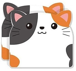 2.5-Inch Grey and Orange Calico Sticky Notes D15