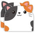 2.5-Inch Grey and Orange Calico Sticky Notes D15