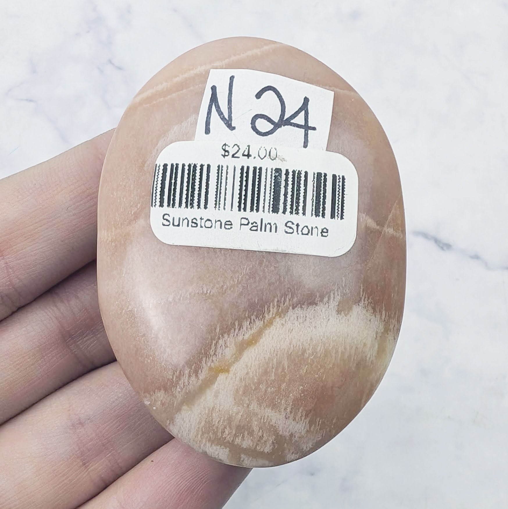 2 Inch Sunstone Palmstone N24