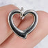 14mm Silver Heart Outline Charm B2