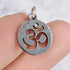 10mm Silver Stainless Steel Ohm Symbol Cutout Charm F2