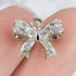 10mm Silver Cubic Zirconia Bow Charm S3
