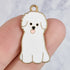 28mm White Dog (Bichon Frise) Charm E2