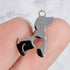 18mm Silver Dog Silhouette with Cat Silhouette Charm N2