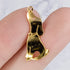 24mm Gold Sitting Dog Looking Up Charm V3