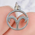 13mm Stainless Steel Aries Zodiac Sign Outline Charm B2
