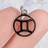 13mm Stainless Steel Gemini Zodiac Sign Outline Charm Z2