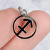 13mm Stainless Steel Sagittarius Zodiac Sign Outline Charm S2