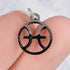13mm Stainless Steel Pisces Zodiac Sign Outline Charm P2