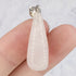 28mm Rose Quartz Teardrop Pendant B4