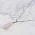 28mm Rose Quartz Teardrop Pendant B4