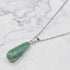 28mm Green Aventurine Teardrop Pendant Z4
