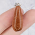28mm Copper Goldstone Teardrop Pendant W4