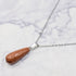 28mm Copper Goldstone Teardrop Pendant W4