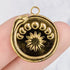 23mm Gold Ouroboros Snake with Lunar Phases Charm L25