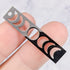 35mm Silver Laser Cut Lunar Phases Bar Pendant F25