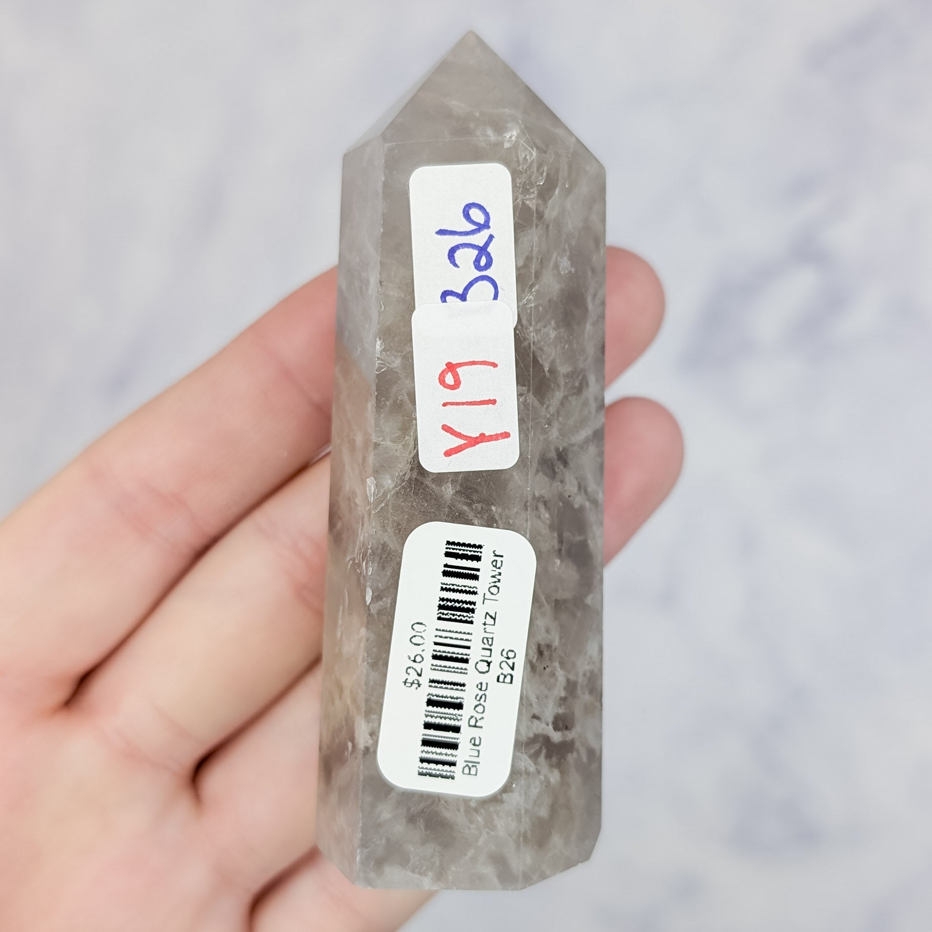 Blue Rose Quartz Tower B26