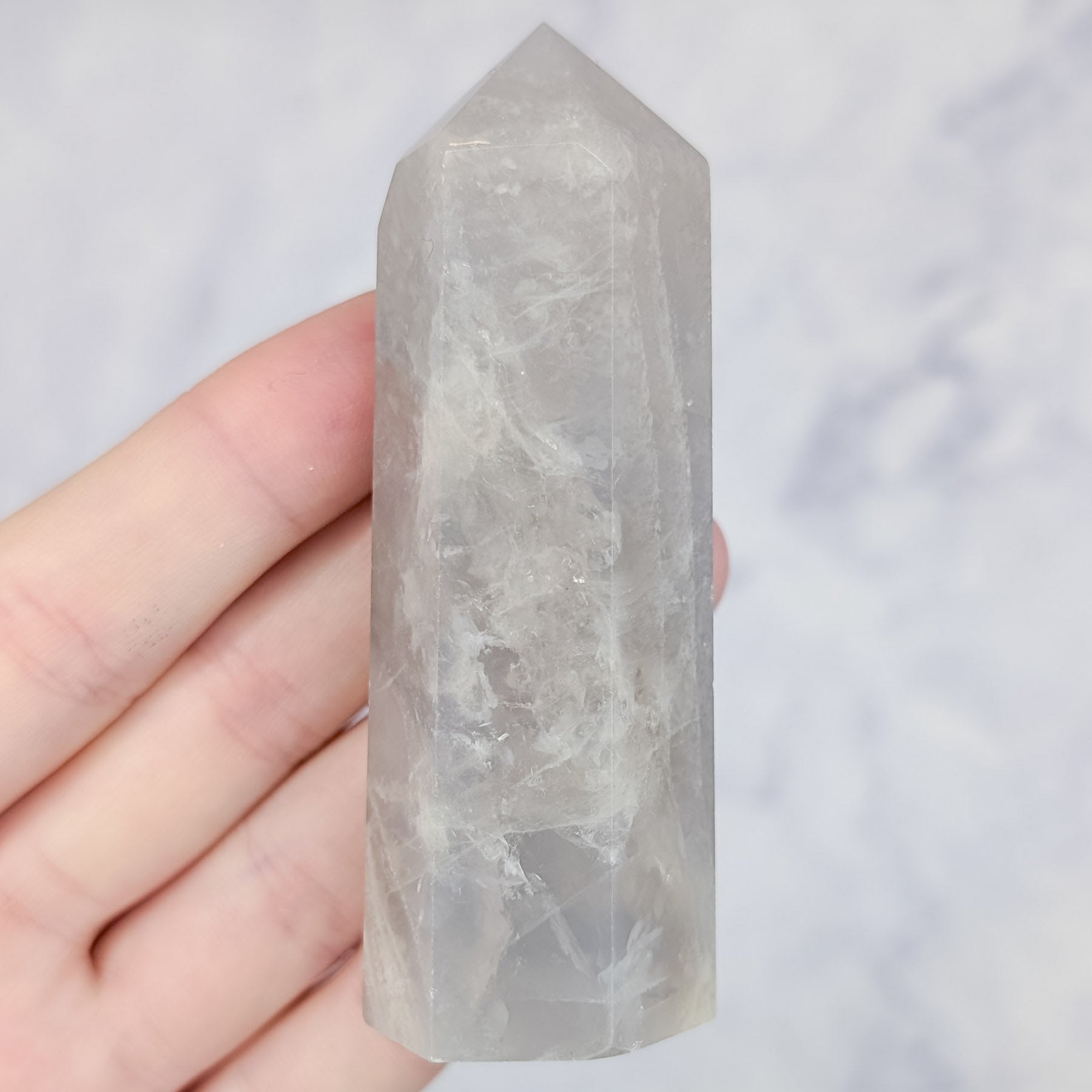 Blue Rose Quartz Tower $20