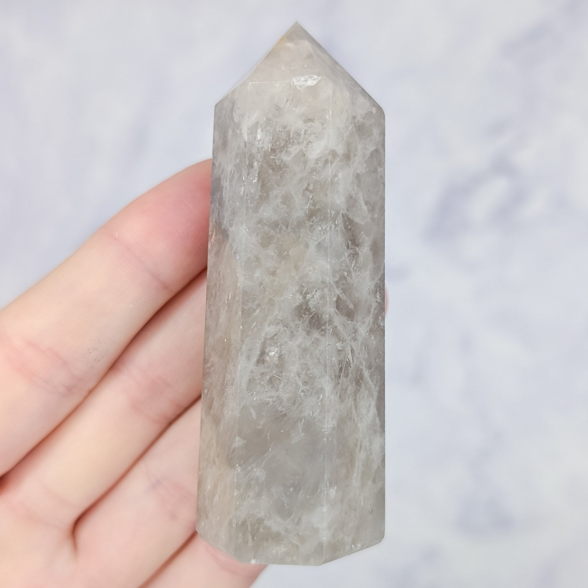 Blue Rose Quartz Tower $17