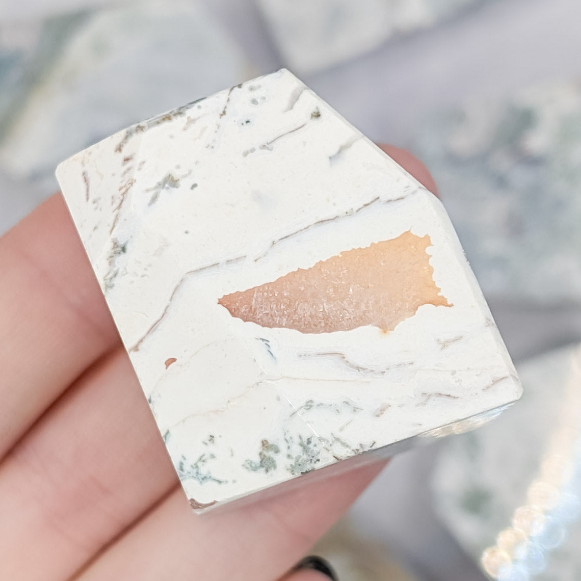 Pink Tree Agate Free Form F14