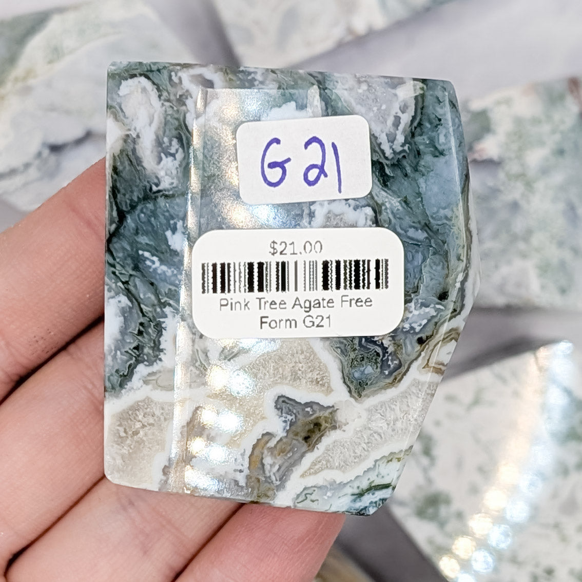 Pink Tree Agate Free Form G21