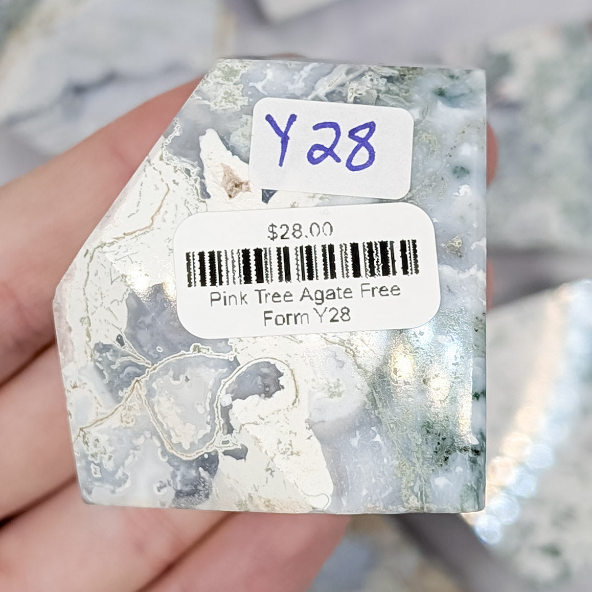Pink Tree Agate Free Form D28