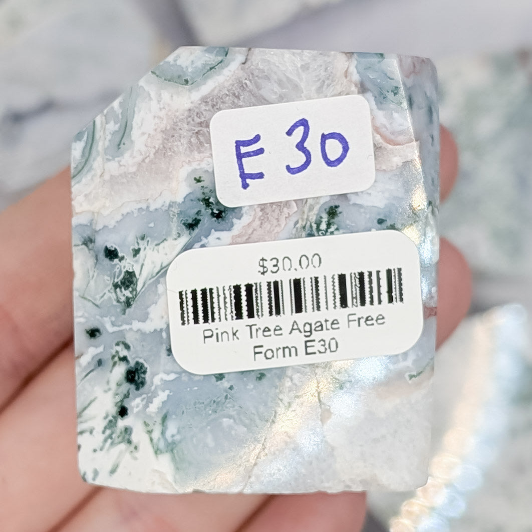 Pink Tree Agate Free Form E30