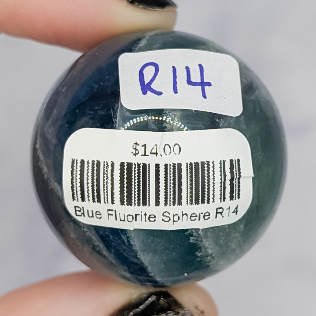 Blue Fluorite Sphere R14