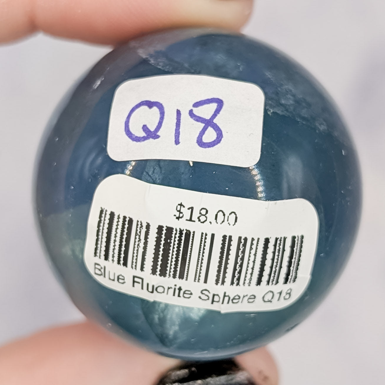 Blue Fluorite Sphere Q18