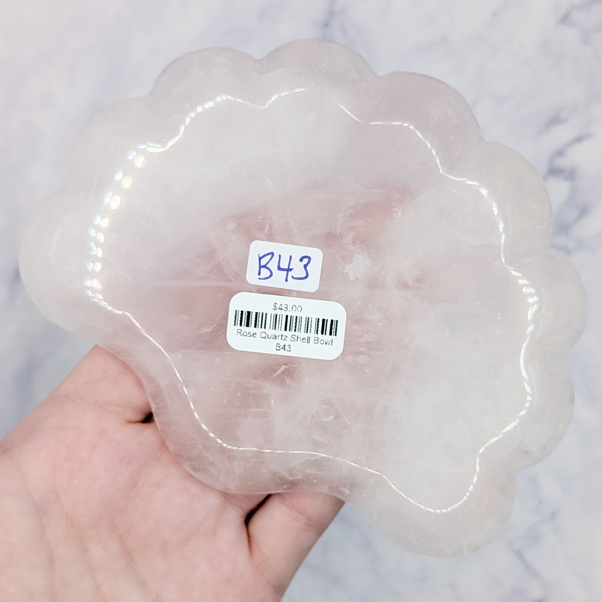 Rose Quartz Shell Bowl B43