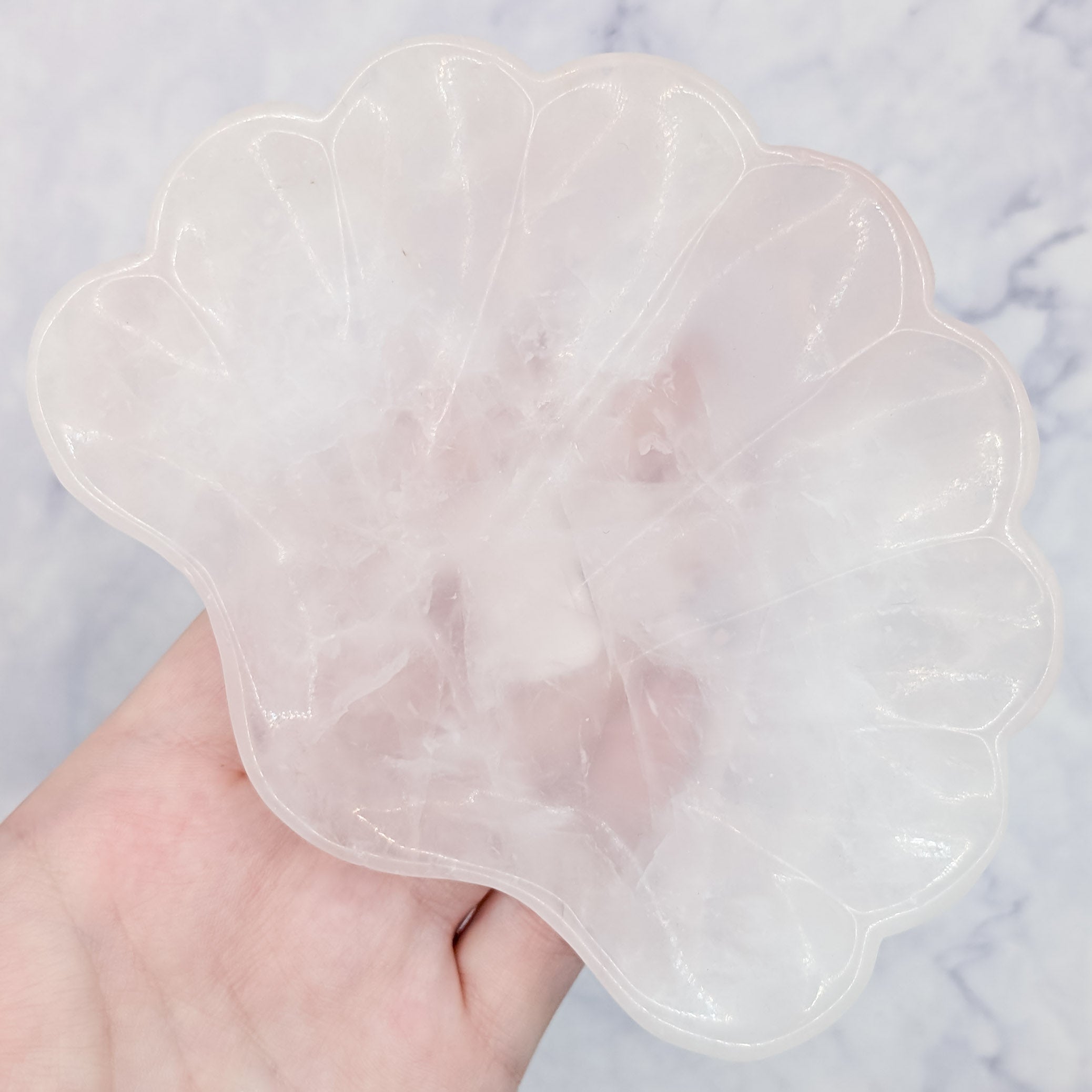 Rose Quartz Shell Bowl B43