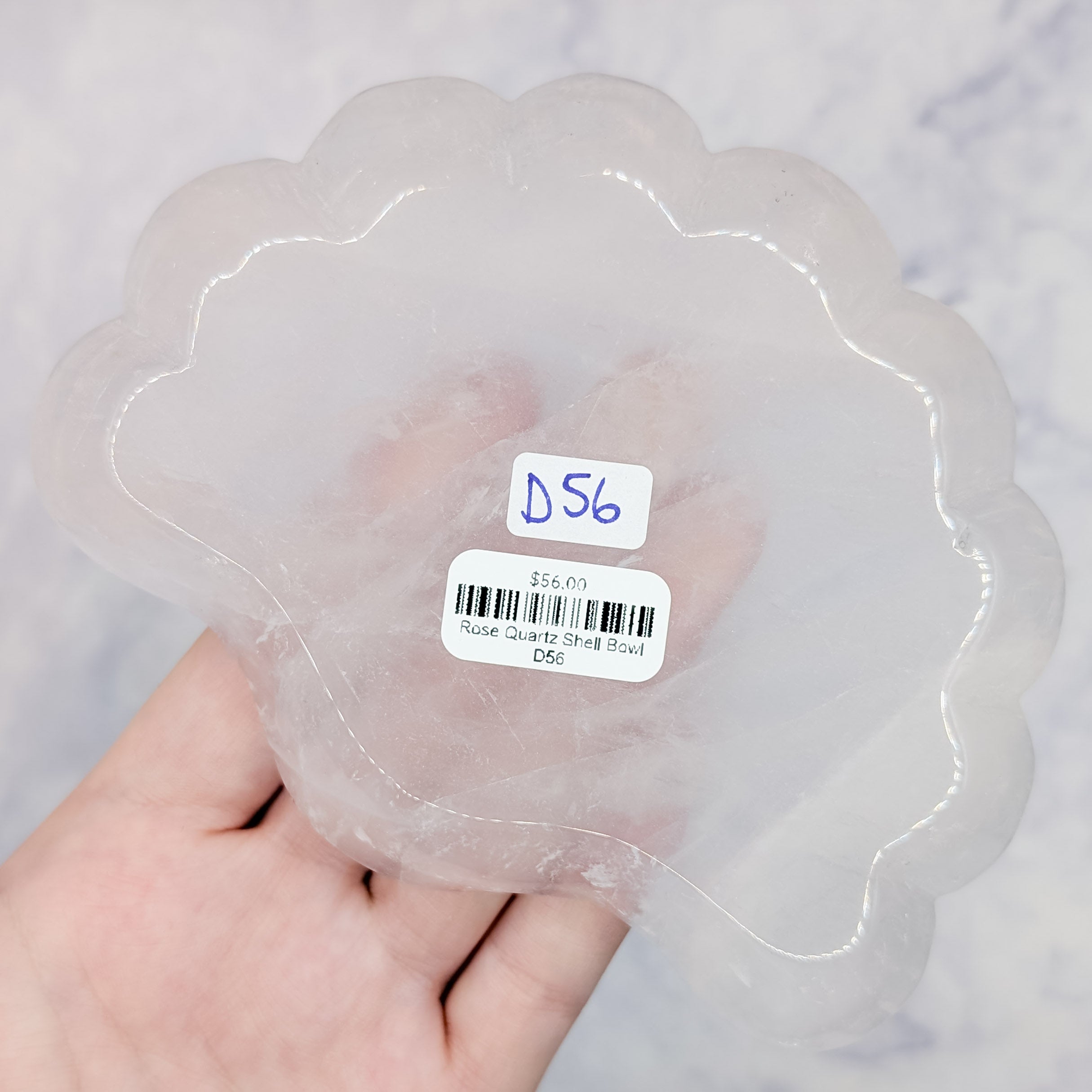Rose Quartz Shell Bowl D56