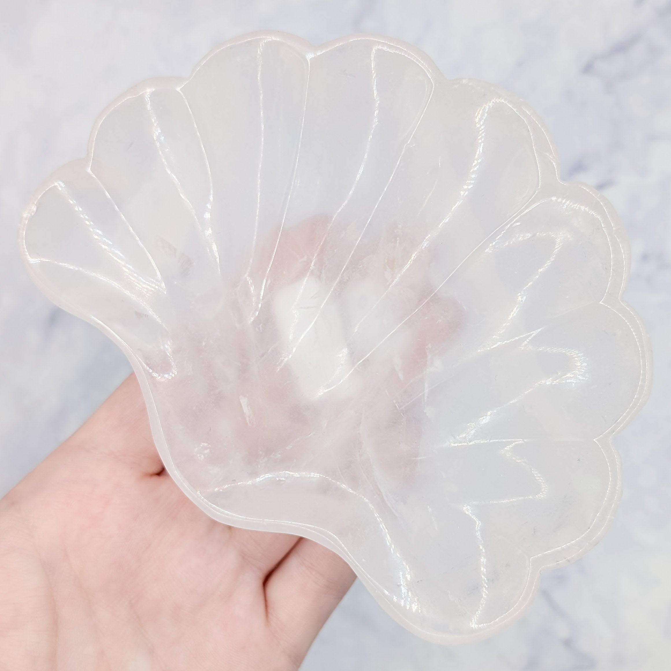 Rose Quartz Shell Bowl D56