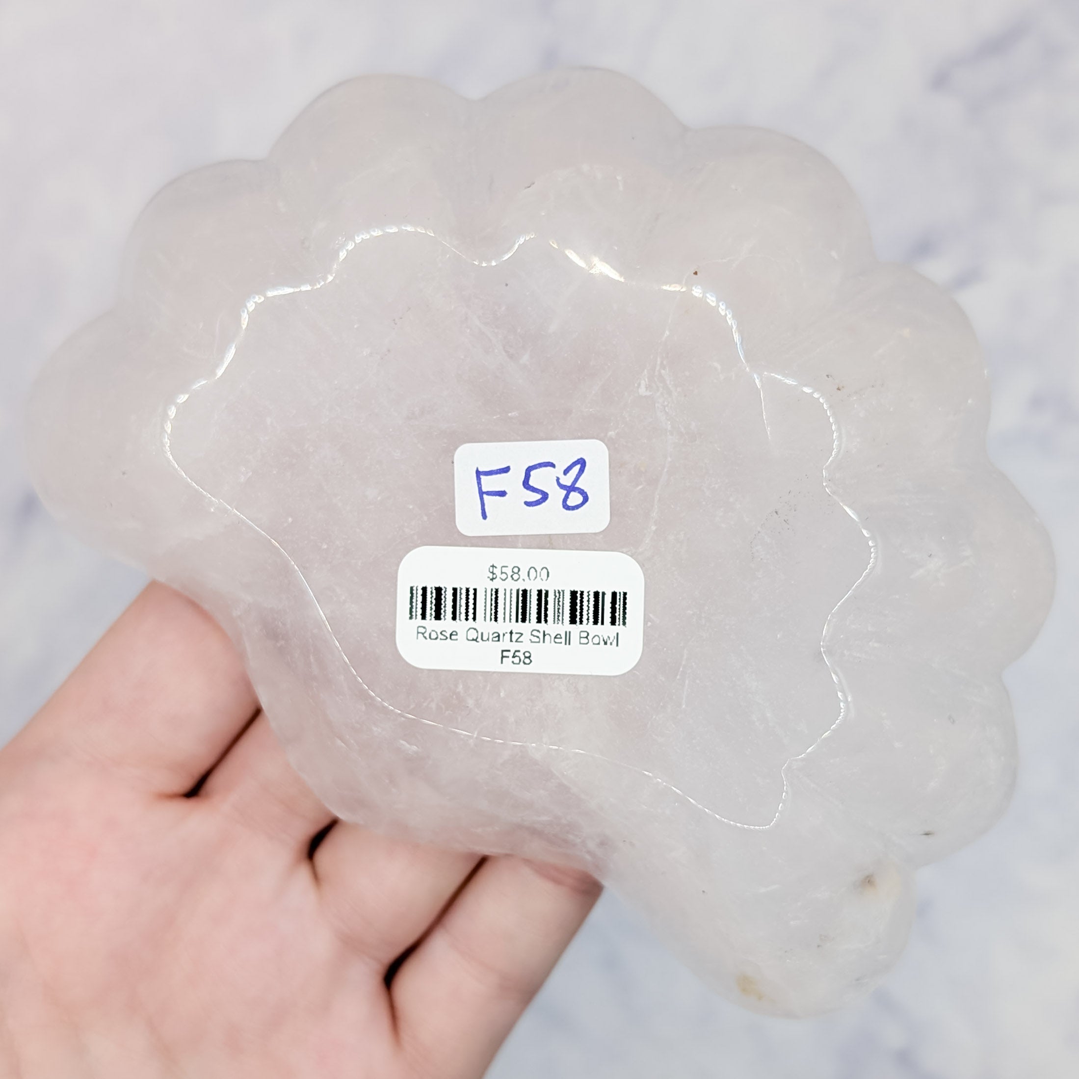 Rose Quartz Shell Bowl F58