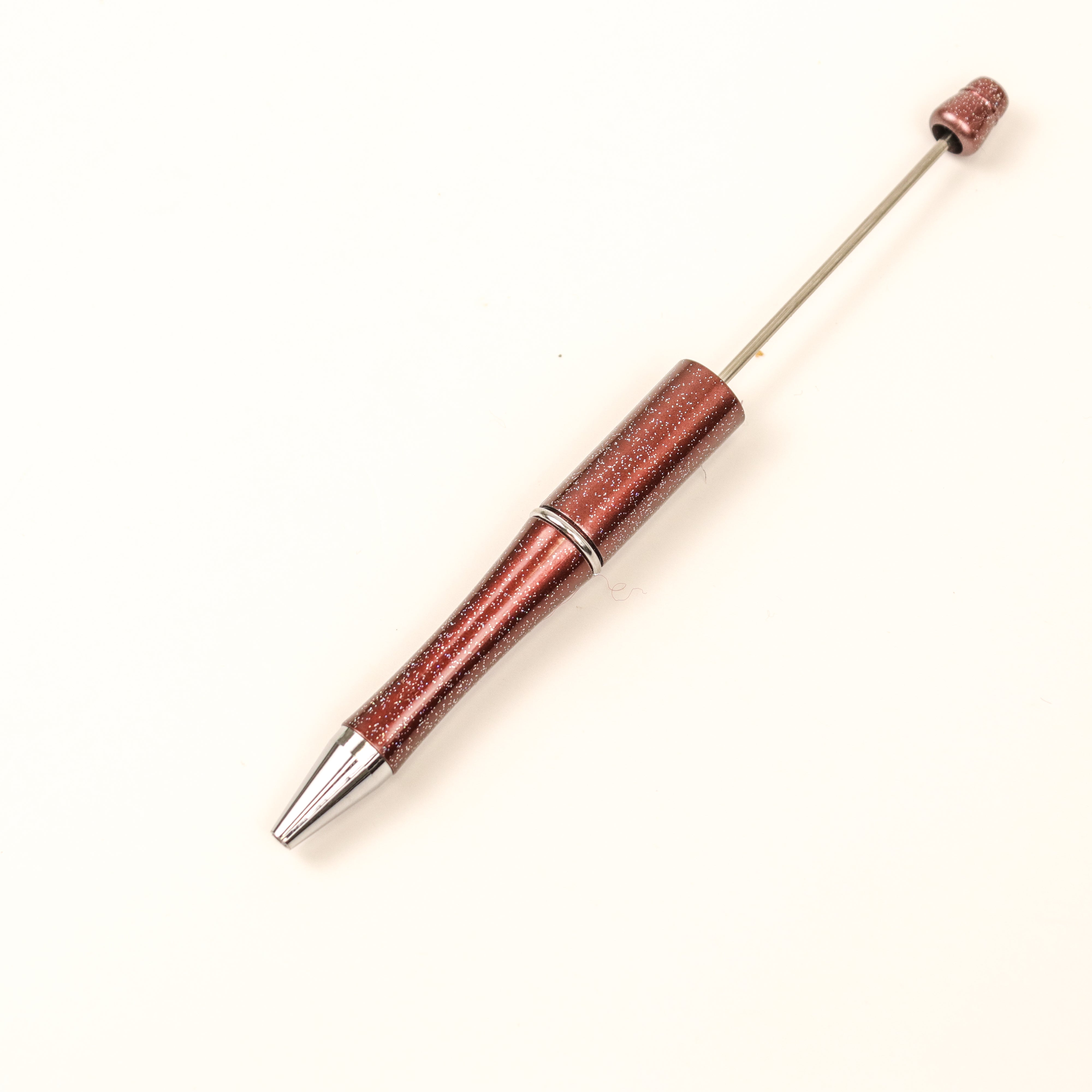 Maroon Glitter Beadable Pen $1.50