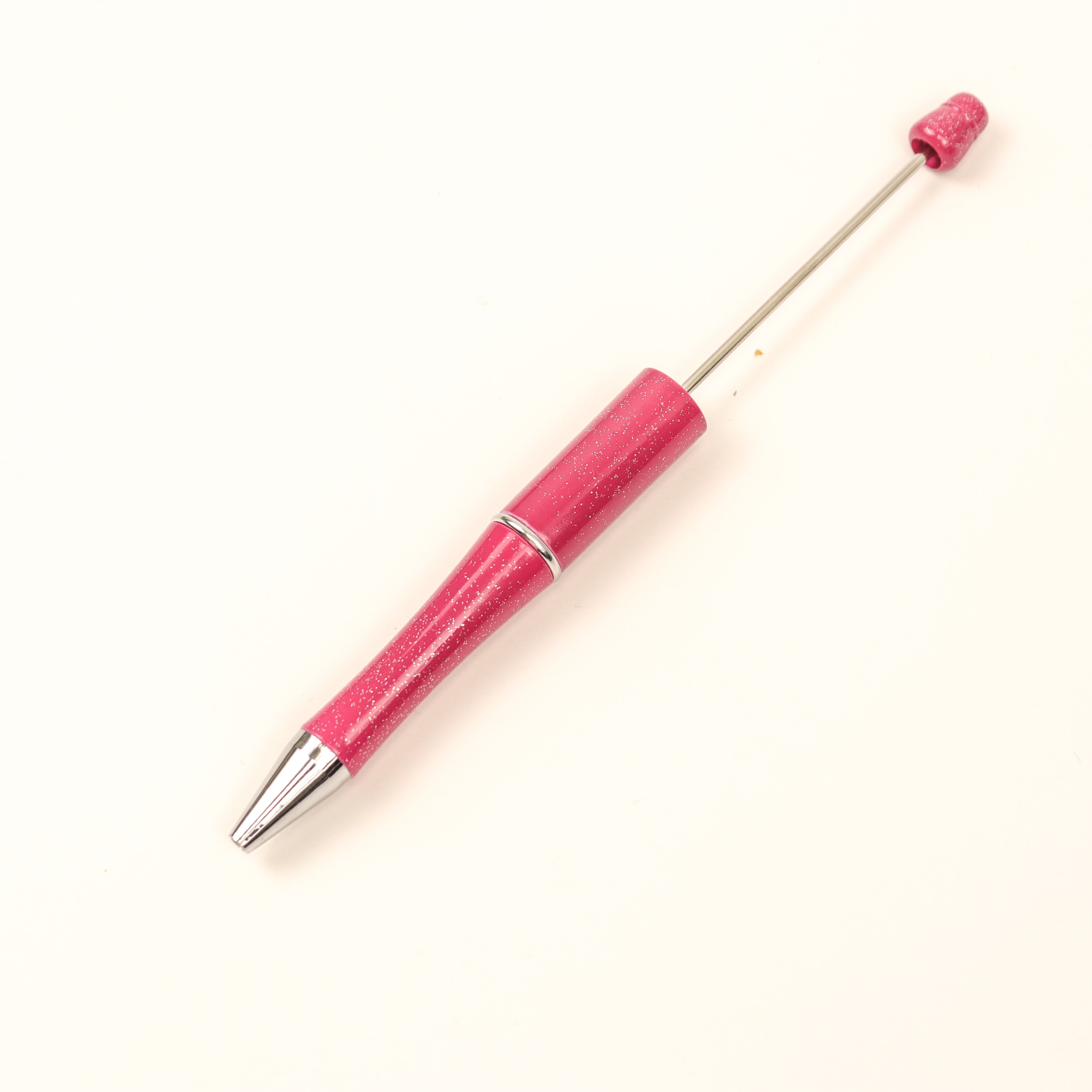 Hot Pink Glitter Beadable Pen $1.50