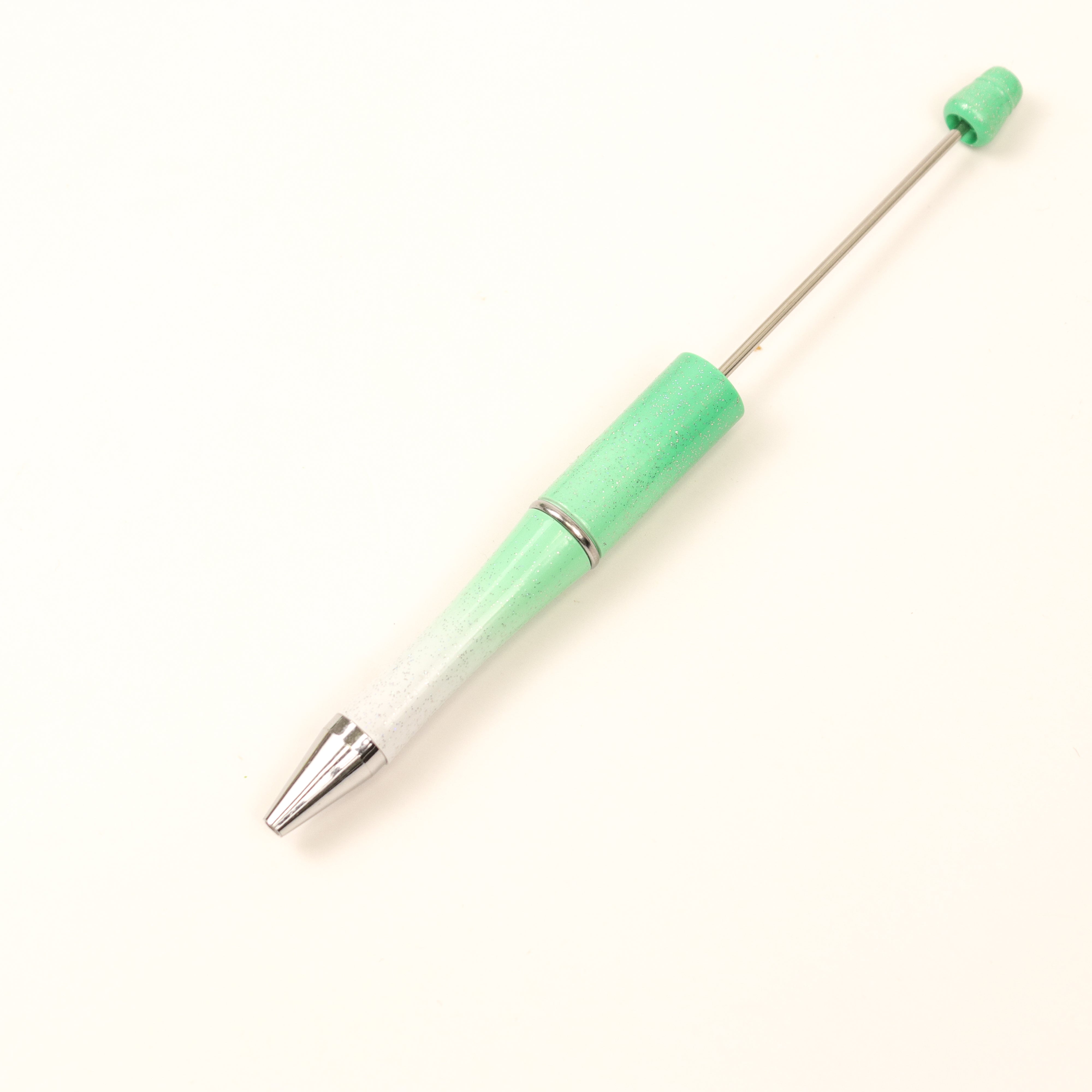 Green/White Glitter Beadable Pen $1.50