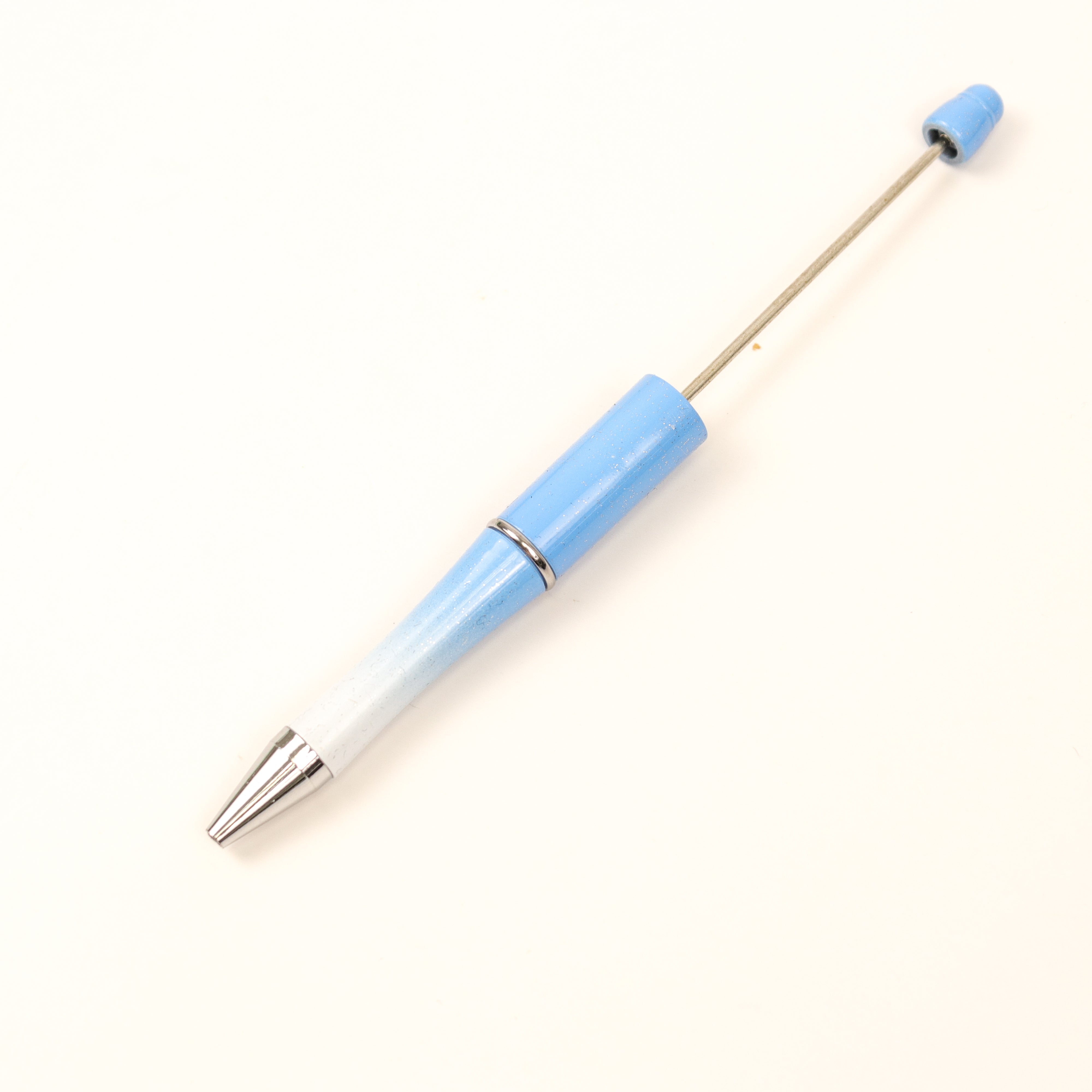 Blue/White Glitter Beadable Pen $1.50