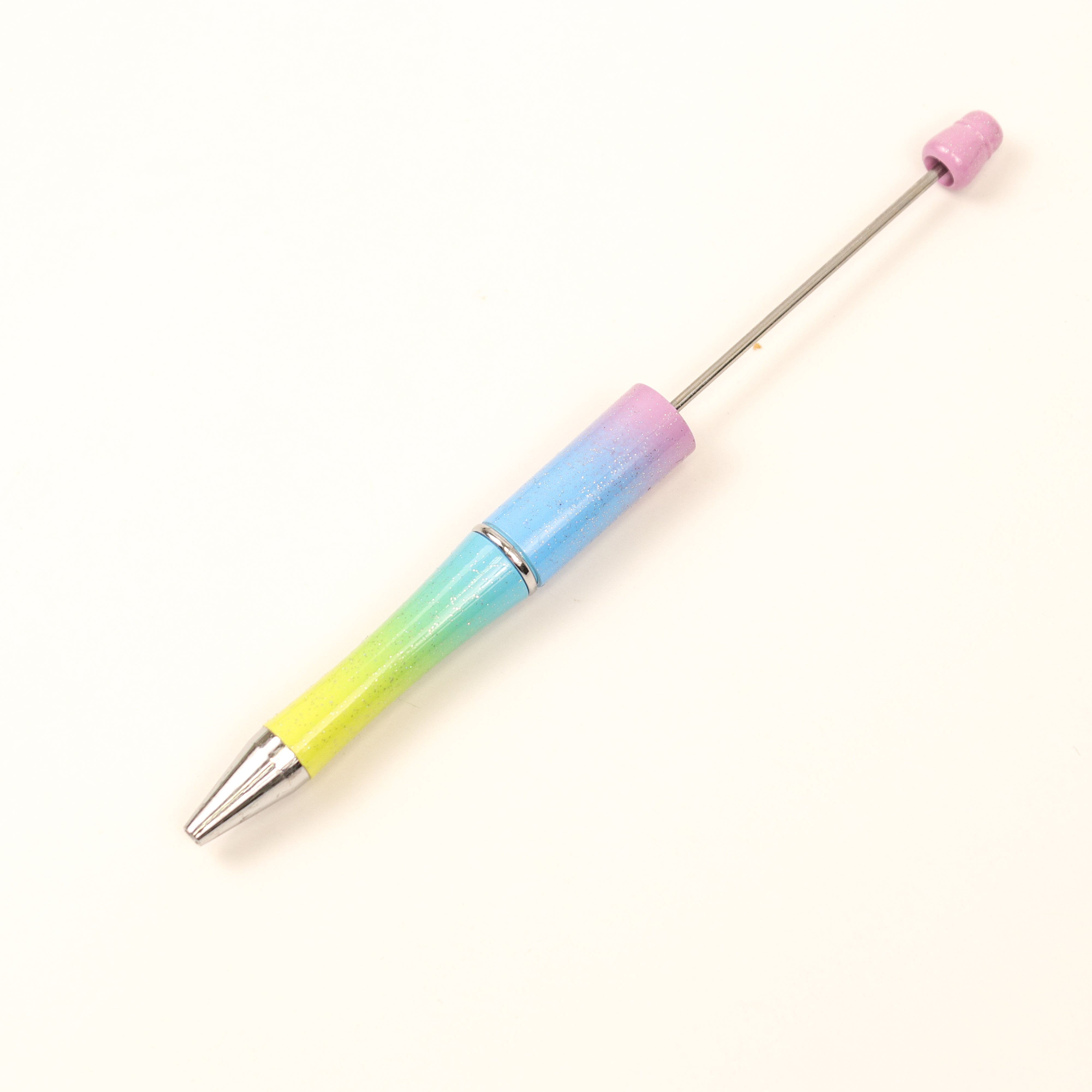 Blue/Yellow/Purple Glitter Beadable Pen $1.50