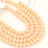 8mm Peach Faceted Crystal Rondelle Bead Half Strand $3.50