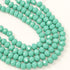 8mm Turquoise Faceted Crystal Rondelle Bead Half Strand $3.50