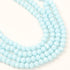 6mm Pastel Blue Faceted Crystal Rondelle Bead Half Strand $3.00