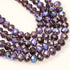 10mm Purple Faceted Crystal Rondelle Bead Half Strand $4.00