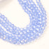 6mm Blue Faceted Crystal Rondelle Bead Half Strand $3.00