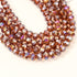 8mm Tundra Orange Faceted Crystal Rondelle Bead Half Strand $3.50