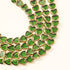 10mm Green Gold-Dipped Heart Crystal Bead Half Strand $4.00